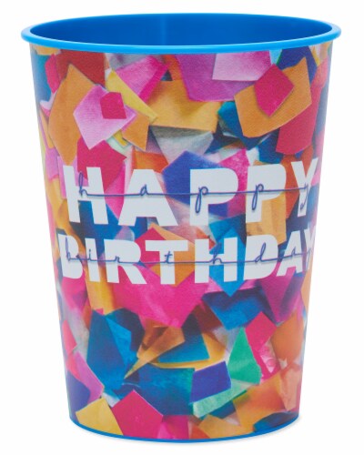 American Greetings Confetti Birthday Party Stadium Cups Perspective: front