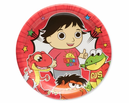 American Greetings Ryan's World Paper Dinner Plates Perspective: front