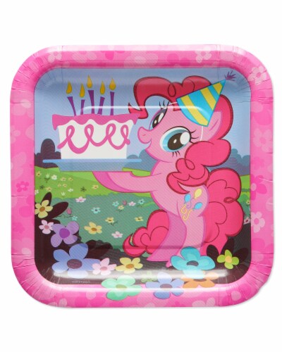 American Greetings Confetti Birthday Party Dinner Plates Perspective: front