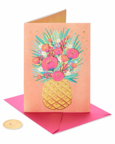 Papyrus Mother's Day Card (Floral Pineapple) Perspective: front