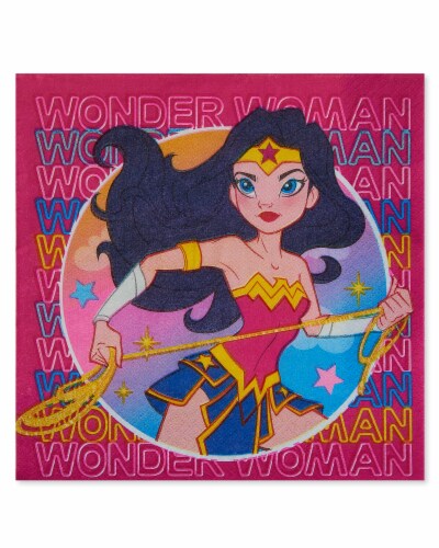 American Greetings Wonder Woman Napkins Perspective: front
