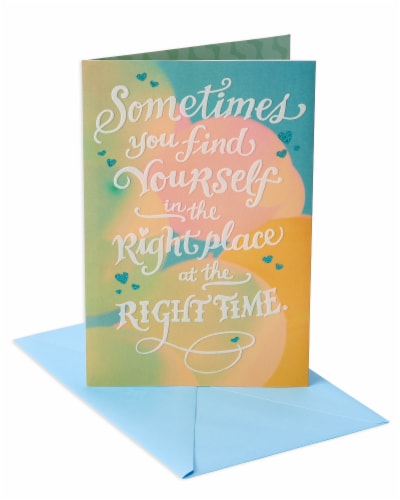 American Greetings Romantic Birthday Card (Right Place Right Time) Perspective: front