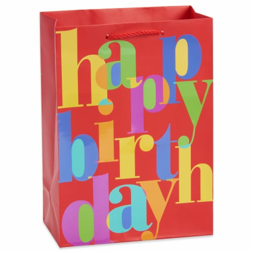 American Greetings #6 Birthday Lettering Gift Bag Perspective: front