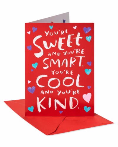 American Greetings #55 Valentine's Day Card for Kids (Sweet and Smart) Perspective: front