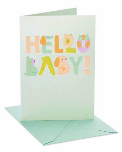 American Greetings Animals Baby Shower Card Perspective: front