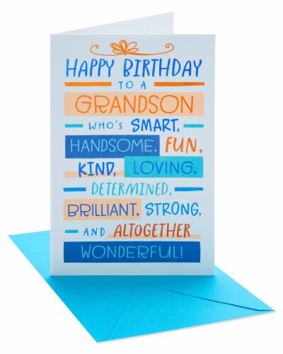 American Greetings #29 Birthday Card for Grandson (Wonderful) Perspective: front