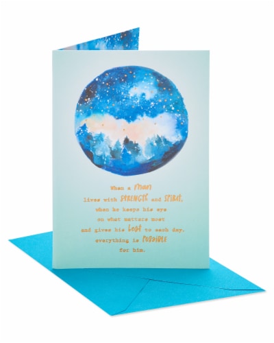 American Greetings Birthday Card for Man - Strength and Spirit (#26) Perspective: front