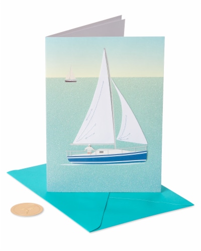 Papyrus Birthday Card (Sailboat) Perspective: front