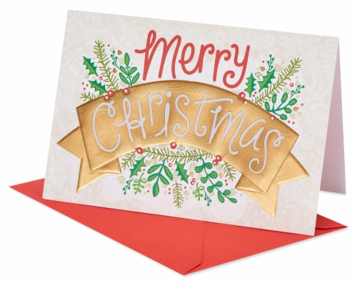 American Greetings #S9 Garland Christmas Card Perspective: front