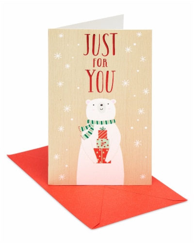 American Greetings Polar Bear Christmas Card Perspective: front