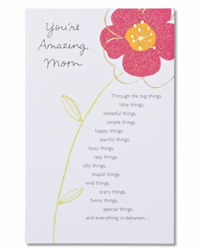 American Greetings Birthday Card for Mom (Floral You're Amazing) Perspective: front