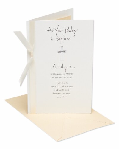 American Greetings Baby Baptism Card (Piece of Heaven) Perspective: front
