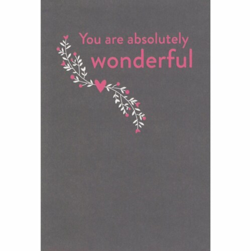 RPG You're Absolutely Wonderful: White Branch with Pink Hearts Mother's Day Card Perspective: front