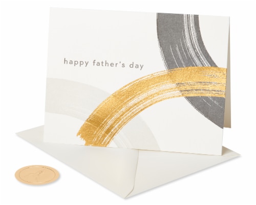 Papyrus #56 Blank Father's Day Card for Father (Modern Paint Strokes) Perspective: front