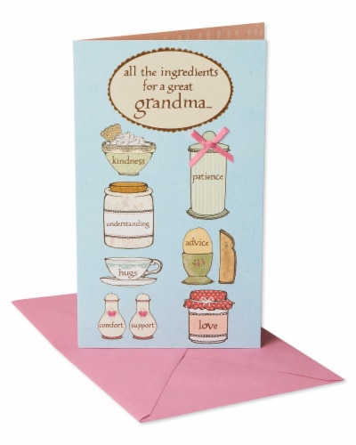 American Greetings Mother's Day Card for Grandma (Ingredients) Perspective: front