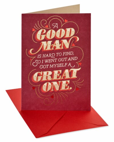 American Greetings Valentine's Day Card (Good Man) Perspective: front