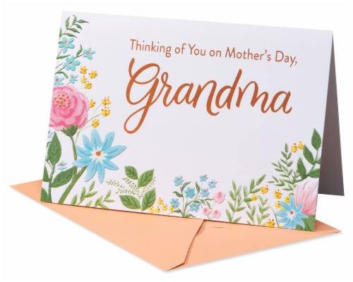 American Greetings #58 Mother's Day Card (Painterly Flowers) Perspective: front