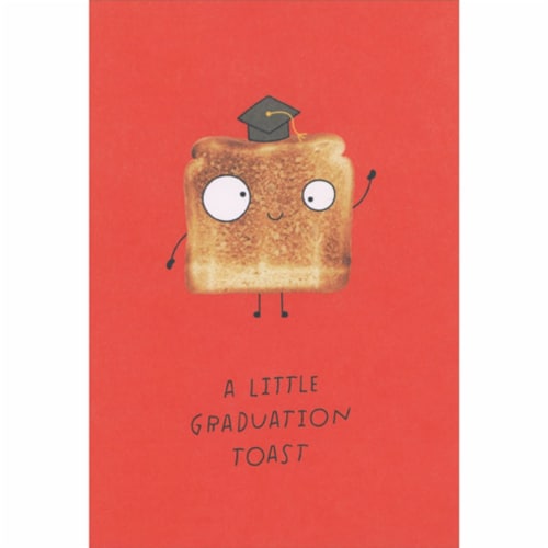 Recycled Paper Greetings Little Graduation Toast Funny Graduation Congratulations Card Perspective: front