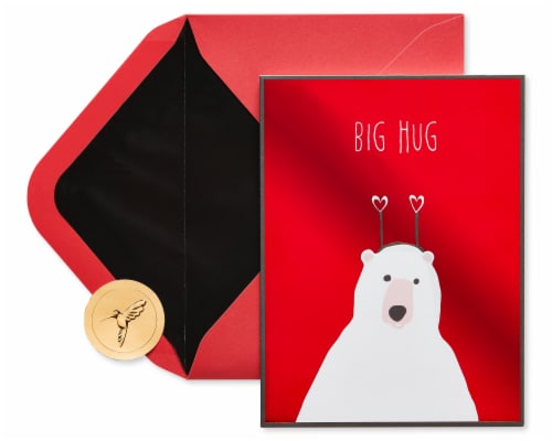 Papyrus Valentine's Day Card #54 (Big Hug) Perspective: front