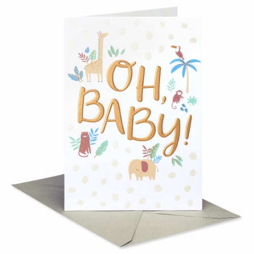 American Greetings Baby Shower Card - Oh Baby (#19) Perspective: front