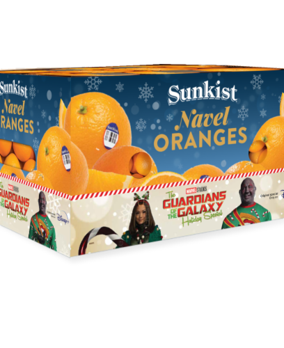 Sunkist Navel Oranges Gift Box Perspective: front