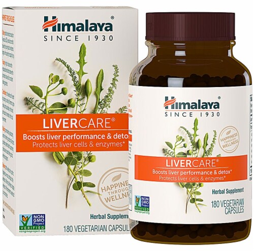 Himalaya LiverCare Herbal Supplement Capsules Perspective: front