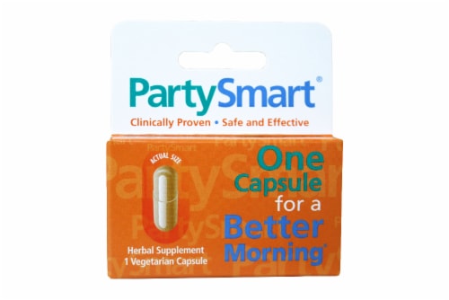 Himilaya PartySmart® Herbal Supplement Vegetarian Capsule Perspective: front