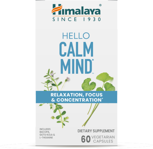 Himalaya® Hello Calm Mind Vegetarian Capsules Perspective: front