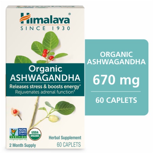 Himalaya® Ashwagandha Herbal Supplement Perspective: front