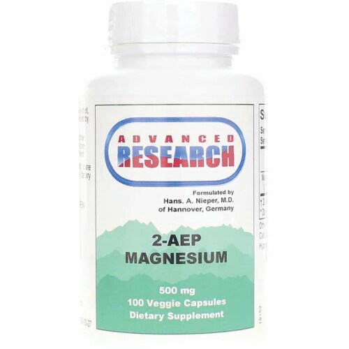Advanced Research/Nutrient Carriers 2-Aep Magnesium 500 mg 100 Veg Caps Perspective: front