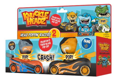 Knuckle-Headz 2 Pk Saber Tooth vs Wolf Perspective: front