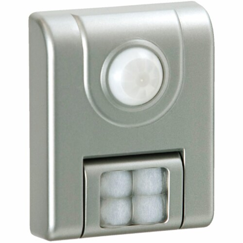 Light It™ Silver Motion Activated LED Sensor Light Perspective: front