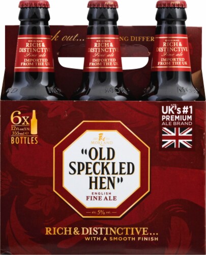 Greene King Brewing Old Speckled Hen English Fine Ale Beer Perspective: front