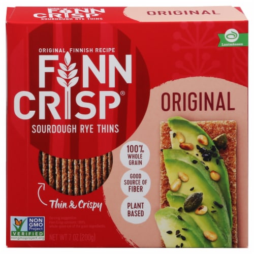 Finn Crisp® Original Thin Rye Crispbread with Sourdough Rye Perspective: front