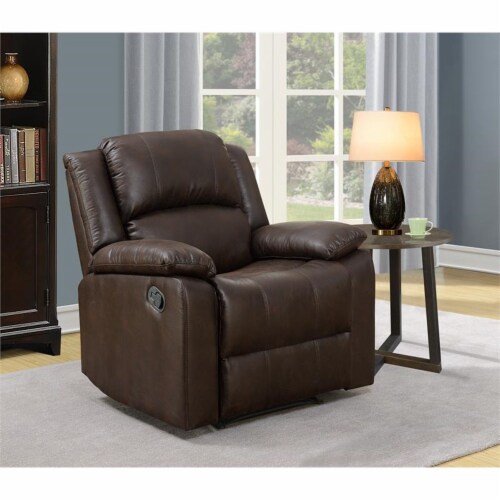 Home Fare Upholstered Wall Hugger Manual Recliner in Walnut Brown PRI 1 Smith s Food and Drug
