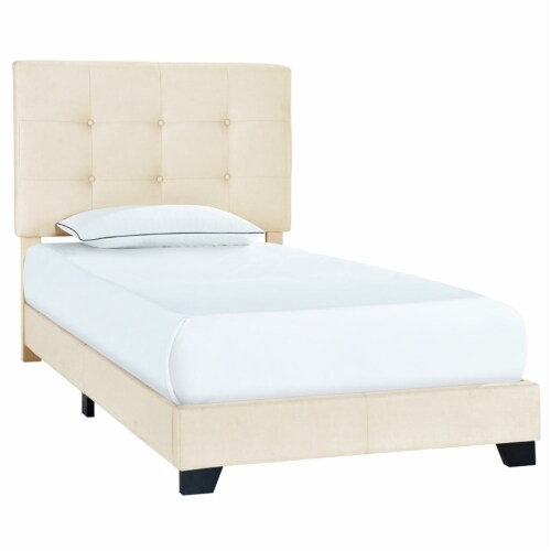 Tufted twin clearance bed frame