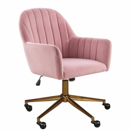 Office chair on sale blush pink