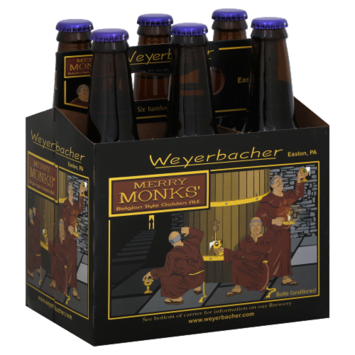 Weyerbacher Merry Monks' Belgian Style Golden Ale Perspective: front