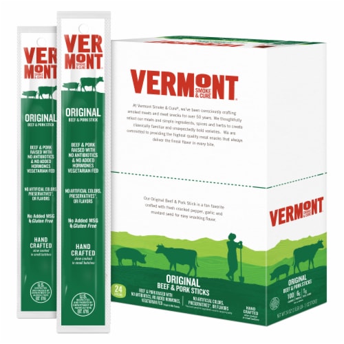 Original Flavor – Beef & Pork – Healthy Meat Protein – 1oz Jerky Stick – 24 count carton Perspective: front