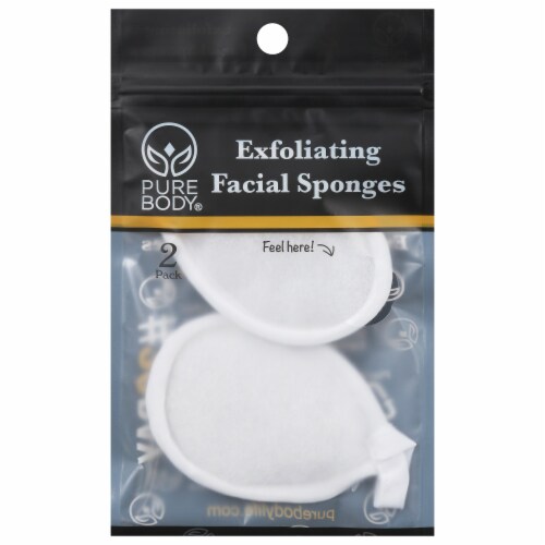 Pure Body® Exfoliating Facial Sponge Perspective: front