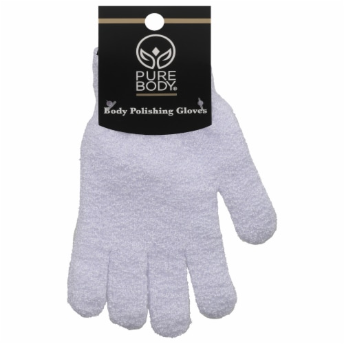Pure Body® Exfoliating Wash Gloves Perspective: front