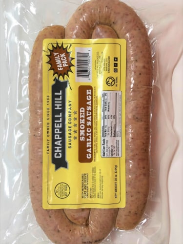 Chappell Hill Smoked Garlic Sausage Perspective: front