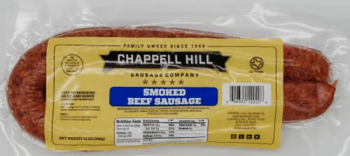 Chappell Hill Beef Smoked Sausage Perspective: front