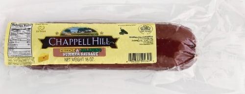Chappell Hill Chese & Jalapeno Summer Sausage Perspective: front