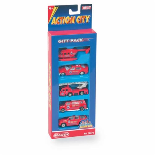 Daron Worldwide Trading  RT38872F Fire Dept. 5 Piece Vehicle Gift Pack Perspective: front