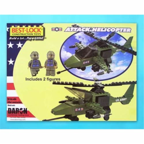 Daron Worldwide Trading  BL5561 Attack Helicopter 140 Piece Construction Toy Perspective: front
