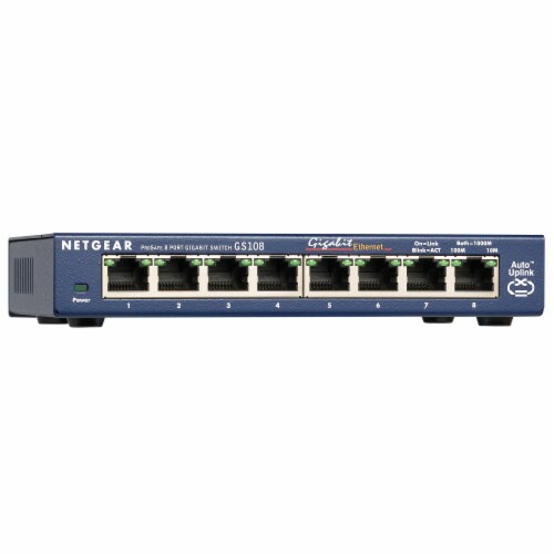 NETGEAR ProSafe GS108 Ethernet Switch Perspective: front
