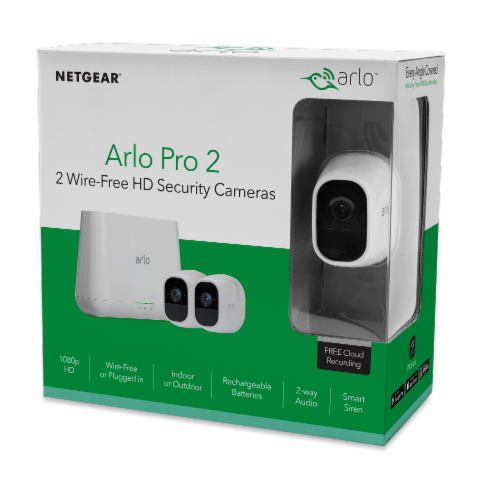 Arlo Pro 2 Wire Free HD Security Cameras White 2 pc King Soopers