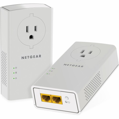 NETGEAR Powerline 2000 and Extra Outlet Perspective: front