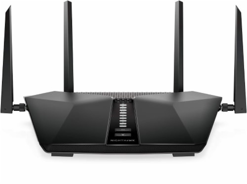 Netgear Nighthawk AX6 6-Stream AX4300 WiFi 6 Router (RAX45-100NAS) Perspective: front